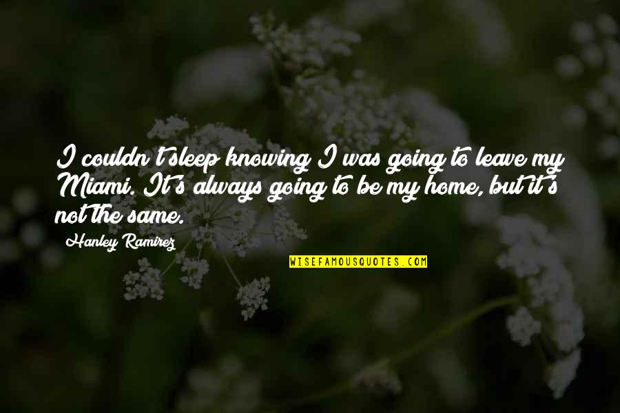 Quotes About Family Search Quotes By Hanley Ramirez: I couldn't sleep knowing I was going to