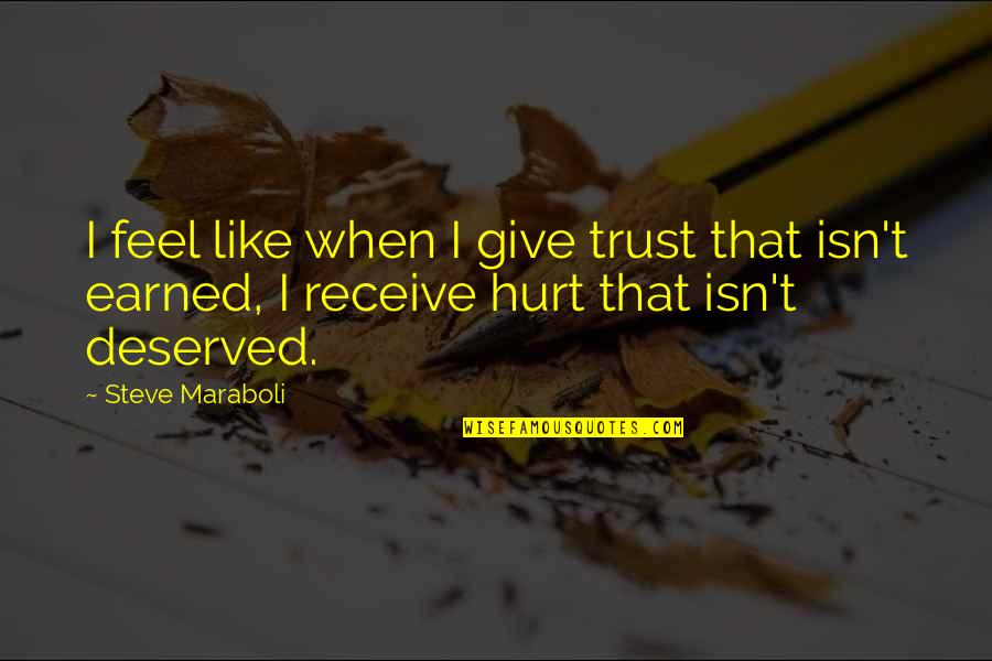 Quotes About Positive Quotes By Steve Maraboli: I feel like when I give trust that