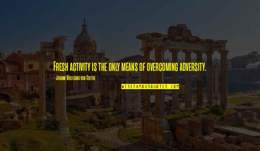 Quotes Accion De Gracias Quotes By Johann Wolfgang Von Goethe: Fresh activity is the only means of overcoming