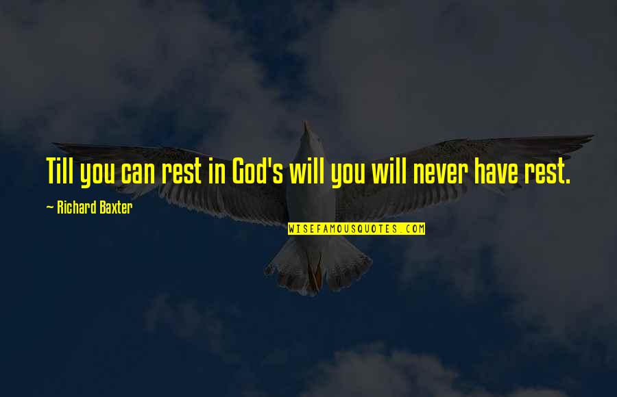 Quotes According To Jim Quotes By Richard Baxter: Till you can rest in God's will you