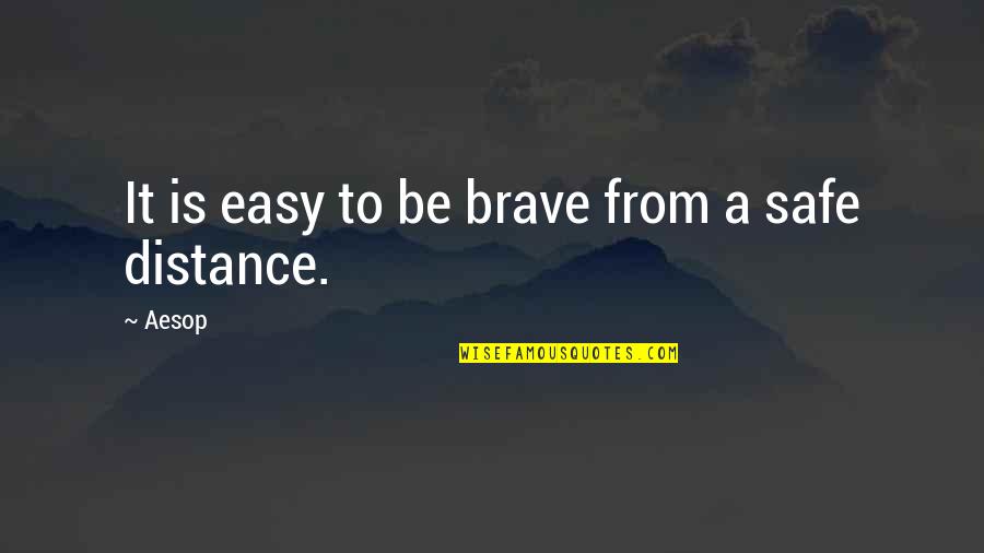 Quotes Aladdin Genie Quotes By Aesop: It is easy to be brave from a