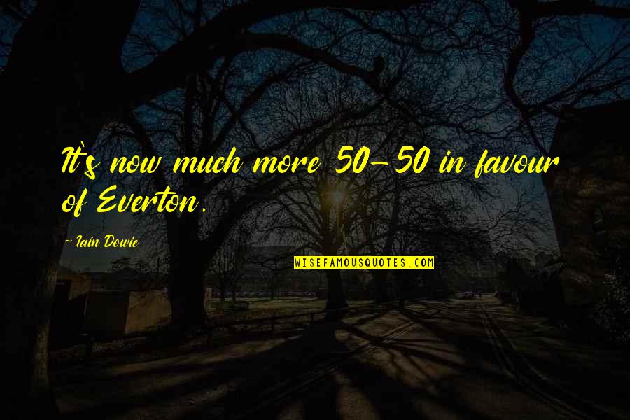 Quotes And Sayings About Quilting Quotes By Iain Dowie: It's now much more 50-50 in favour of