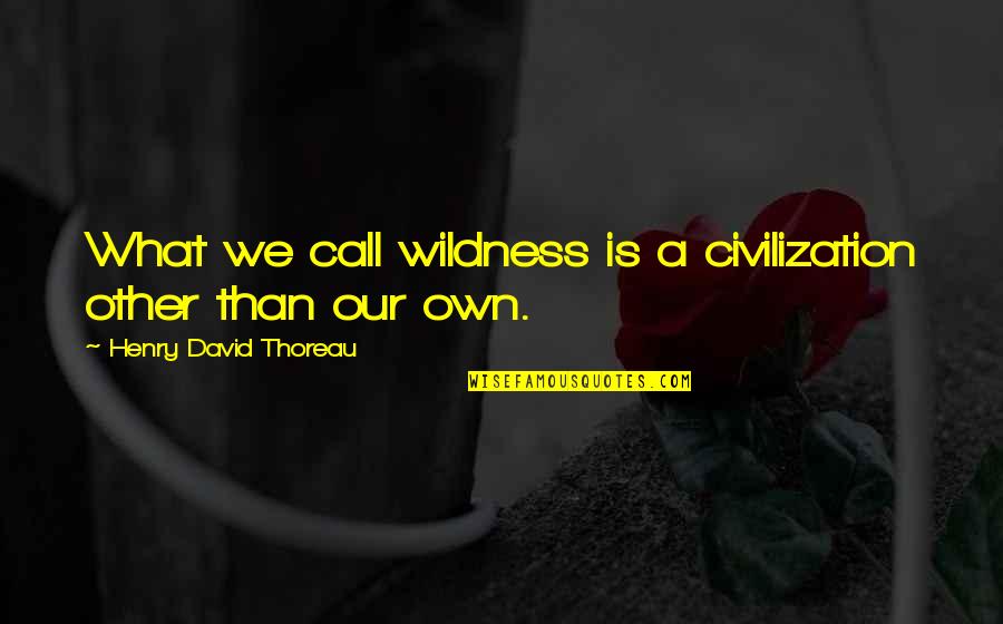 Quotes By Penny De Villiers Quotes By Henry David Thoreau: What we call wildness is a civilization other