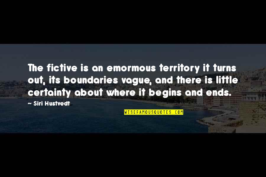 Quotes Crocodile Dundee 2 Quotes By Siri Hustvedt: The fictive is an emormous territory it turns Quotes Crocodile Dundee 2 Quotes By Siri Hustvedt: The fictive is an emormous territory it turns