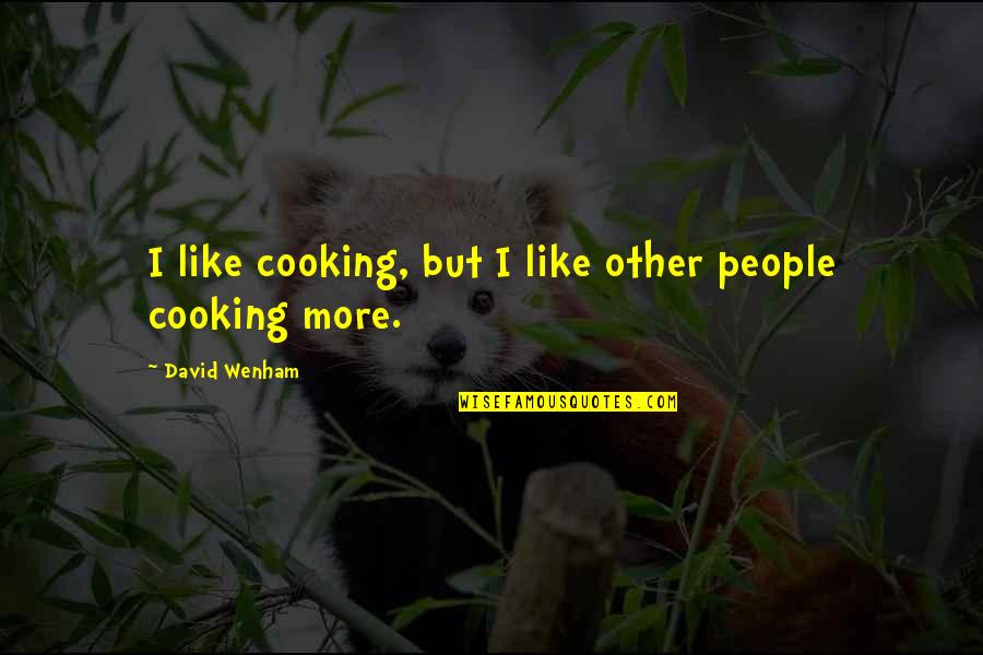 Quotes Diamant Quotes By David Wenham: I like cooking, but I like other people