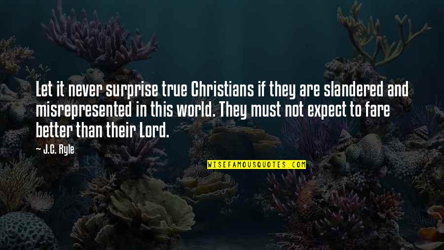Quotes Disraeli Statistics Quotes By J.C. Ryle: Let it never surprise true Christians if they