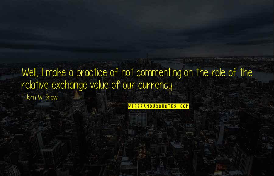 Quotes Dunia Naruto Quotes By John W. Snow: Well, I make a practice of not commenting