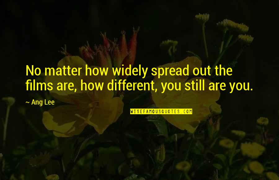 Quotes Entwined With You Quotes By Ang Lee: No matter how widely spread out the films