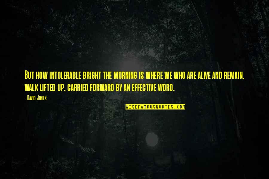 Quotes Feliz Navidad Quotes By David Jones: But how intolerable bright the morning is where