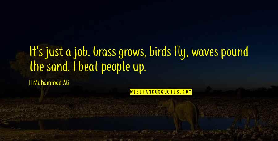 Quotes Feliz Quotes By Muhammad Ali: It's just a job. Grass grows, birds fly,