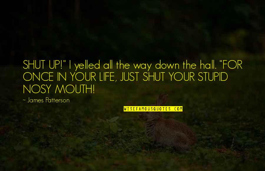 Quotes From Experts About Smoking Quotes By James Patterson: SHUT UP!" I yelled all the way down