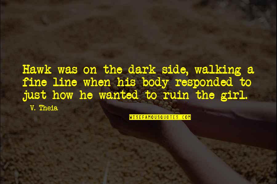 Quotes From The Crucible About Persecution Quotes By V. Theia: Hawk was on the dark side, walking a