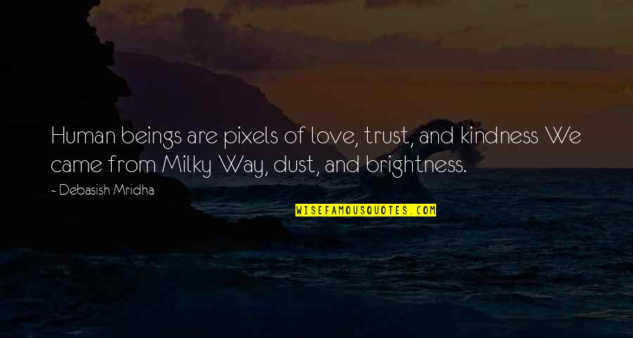 Quotes From Wisdom Quotes By Debasish Mridha: Human beings are pixels of love, trust, and