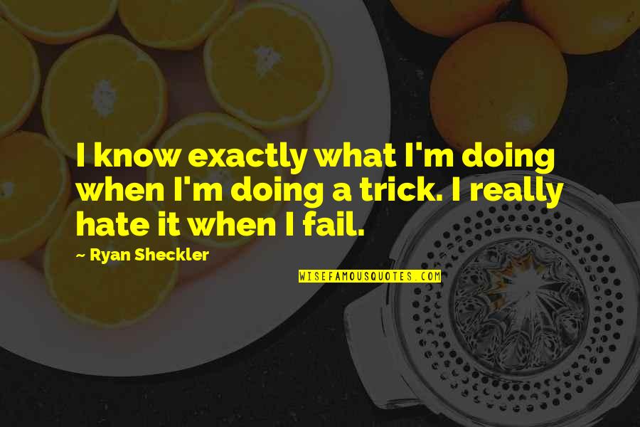 Quotes Homesickness Family Quotes By Ryan Sheckler: I know exactly what I'm doing when I'm