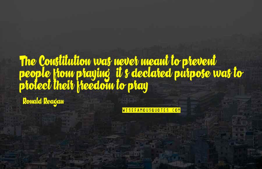 Quotes Irmao Quotes By Ronald Reagan: The Constitution was never meant to prevent people