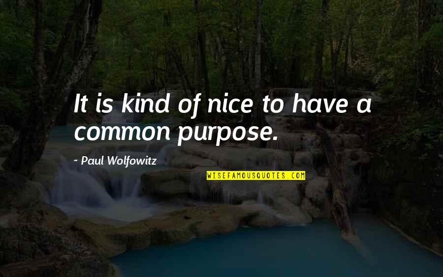 Quotes Ironic Funny Quotes By Paul Wolfowitz: It is kind of nice to have a