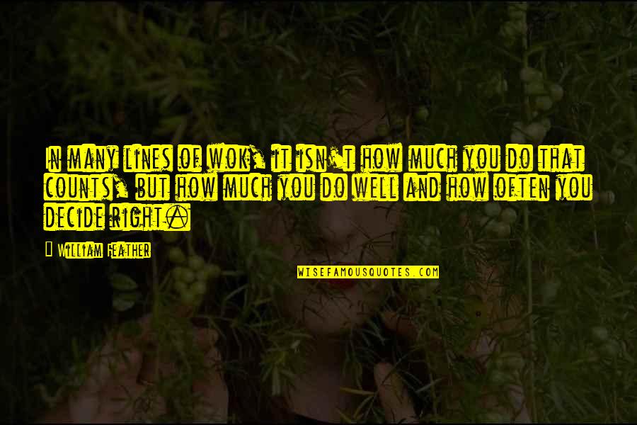 Quotes Kehidupan Cinta Quotes By William Feather: In many lines of wok, it isn't how Quotes Kehidupan Cinta Quotes By William Feather: In many lines of wok, it isn't how