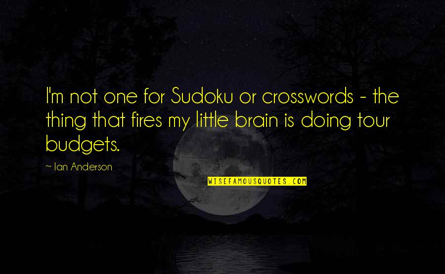 Quotes Keindahan Quotes By Ian Anderson: I'm not one for Sudoku or crosswords -