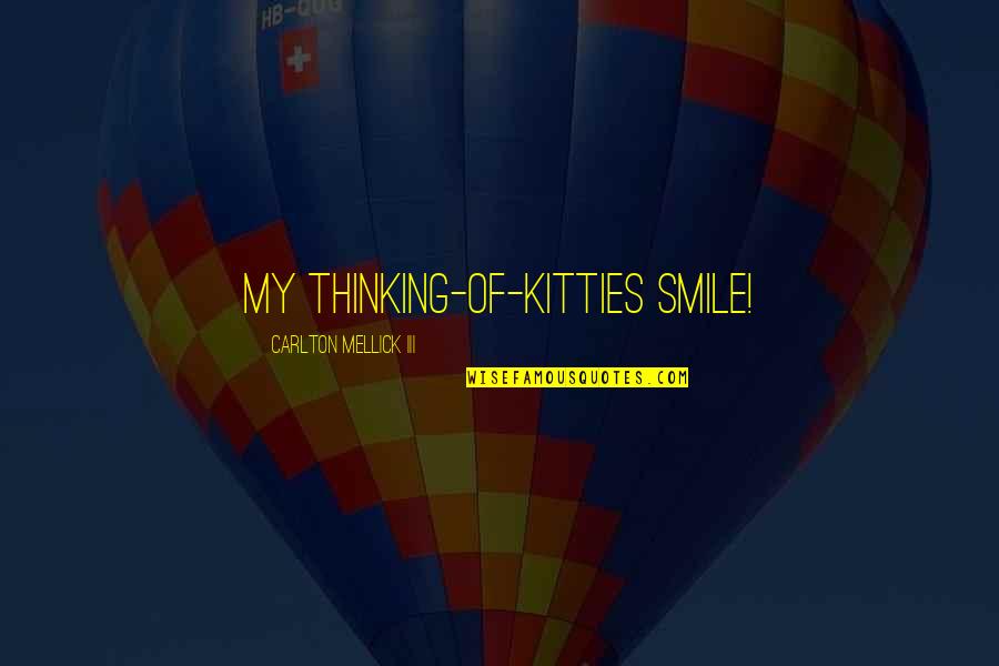 Quotes Kutipan Quotes By Carlton Mellick III: My thinking-of-kitties smile!