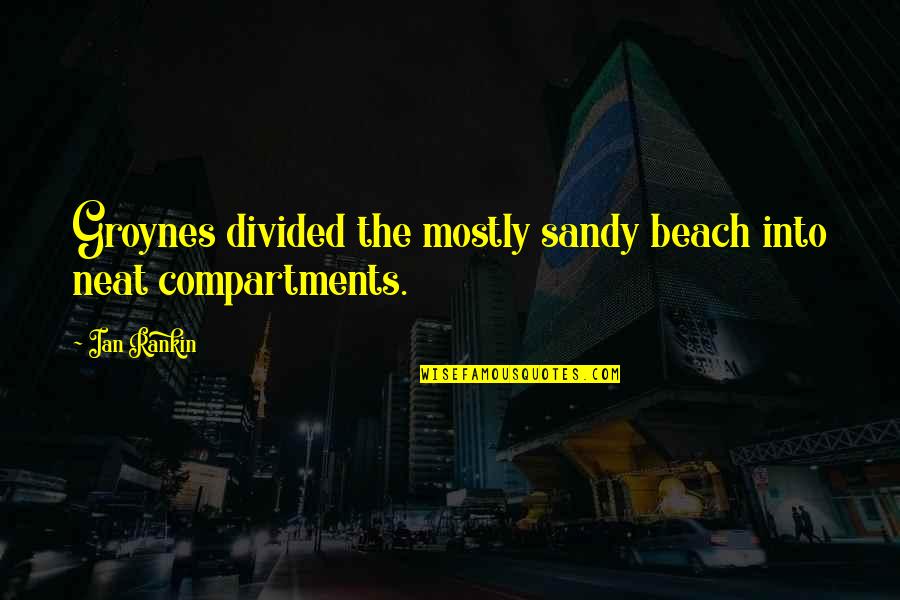 Quotes Lacan On Love Quotes By Ian Rankin: Groynes divided the mostly sandy beach into neat