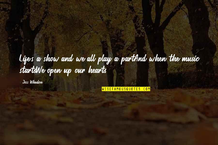 Quotes Liefde Afstand Quotes By Joss Whedon: Life's a show and we all play a