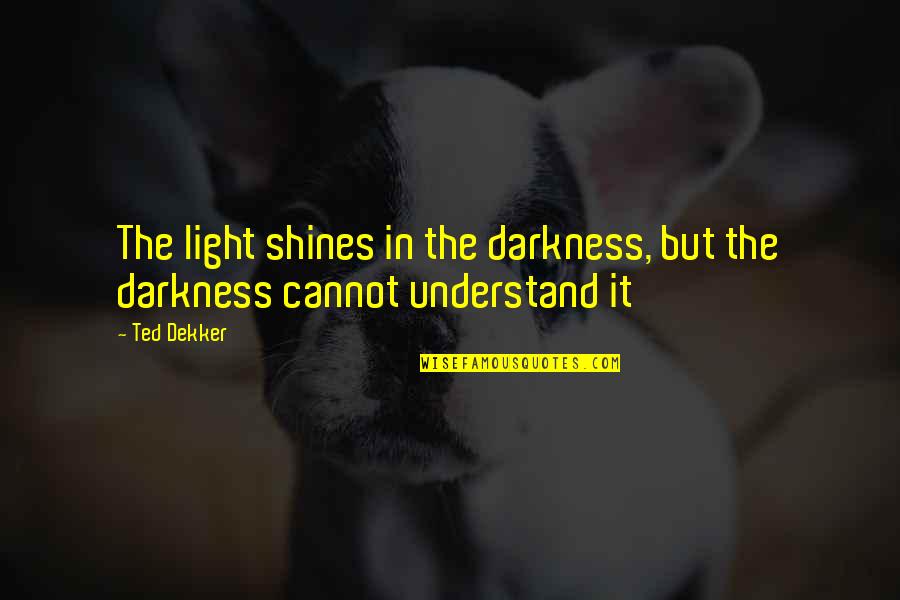 Quotes Motivasi Cinta Quotes By Ted Dekker: The light shines in the darkness, but the