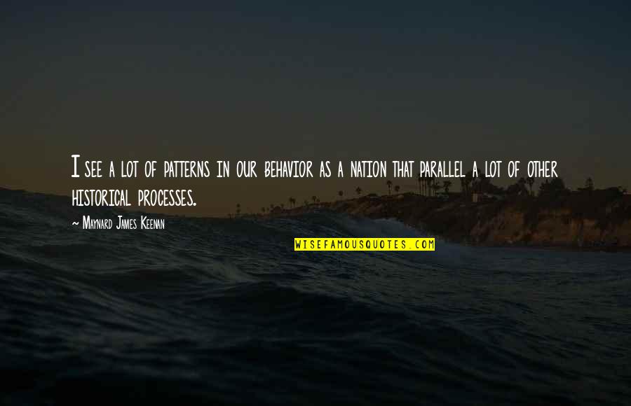 Quotes Patanjali Quotes By Maynard James Keenan: I see a lot of patterns in our Quotes Patanjali Quotes By Maynard James Keenan: I see a lot of patterns in our