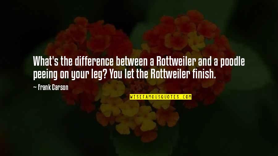 Quotes Pele Soccer Player Quotes By Frank Carson: What's the difference between a Rottweiler and a Quotes Pele Soccer Player Quotes By Frank Carson: What's the difference between a Rottweiler and a