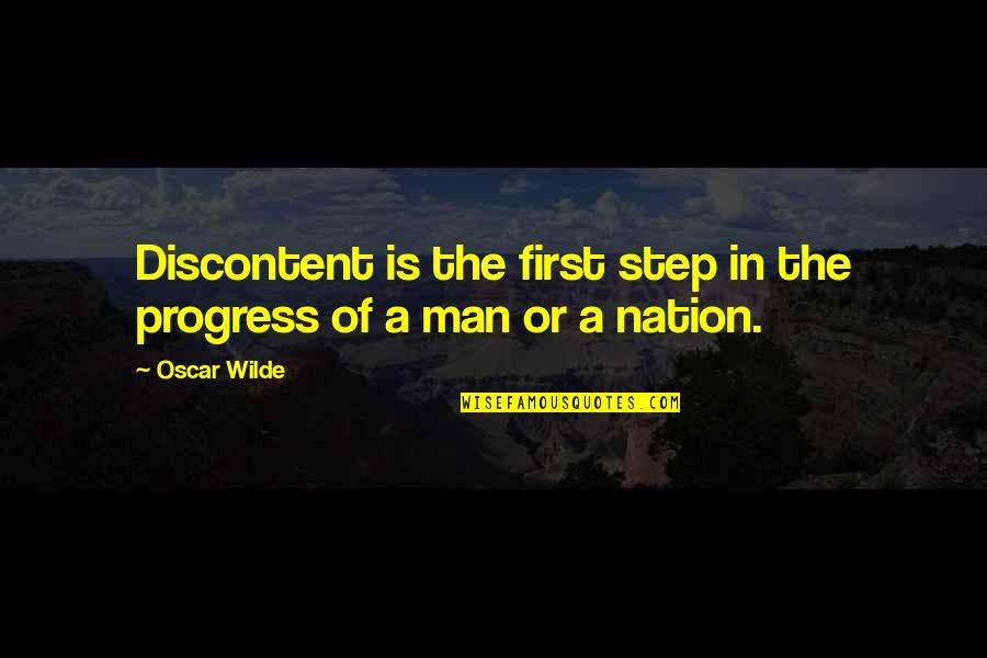 Quotes Pendidikan Indonesia Quotes By Oscar Wilde: Discontent is the first step in the progress