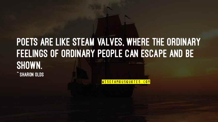 Quotes Perhaps They Are Not Stars Quotes By Sharon Olds: Poets are like steam valves, where the ordinary
