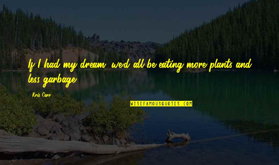 Quotes Persahabatan Bahasa Inggris Quotes By Kris Carr: If I had my dream, we'd all be