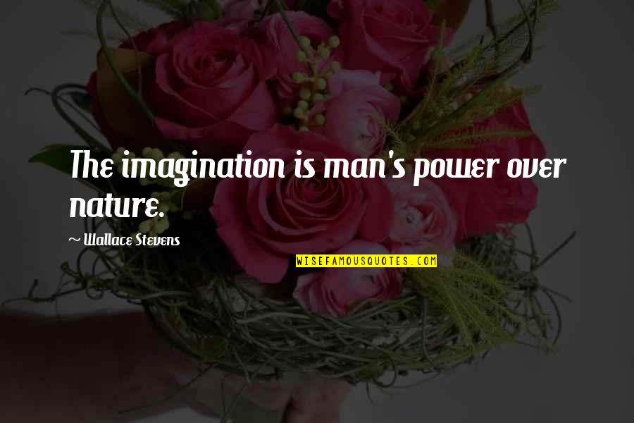 Quotes Proposal Daisakusen Quotes By Wallace Stevens: The imagination is man's power over nature.