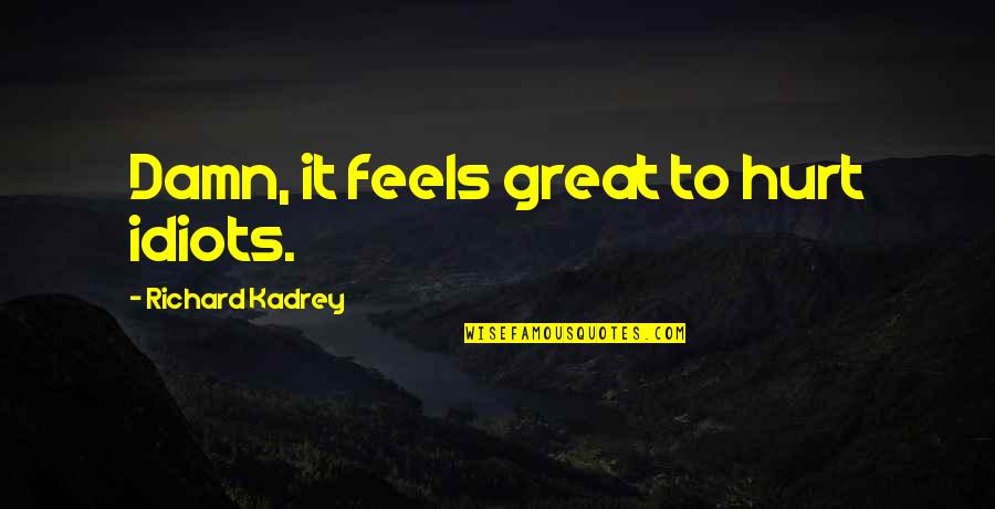 Quotes Raisa Quotes By Richard Kadrey: Damn, it feels great to hurt idiots.