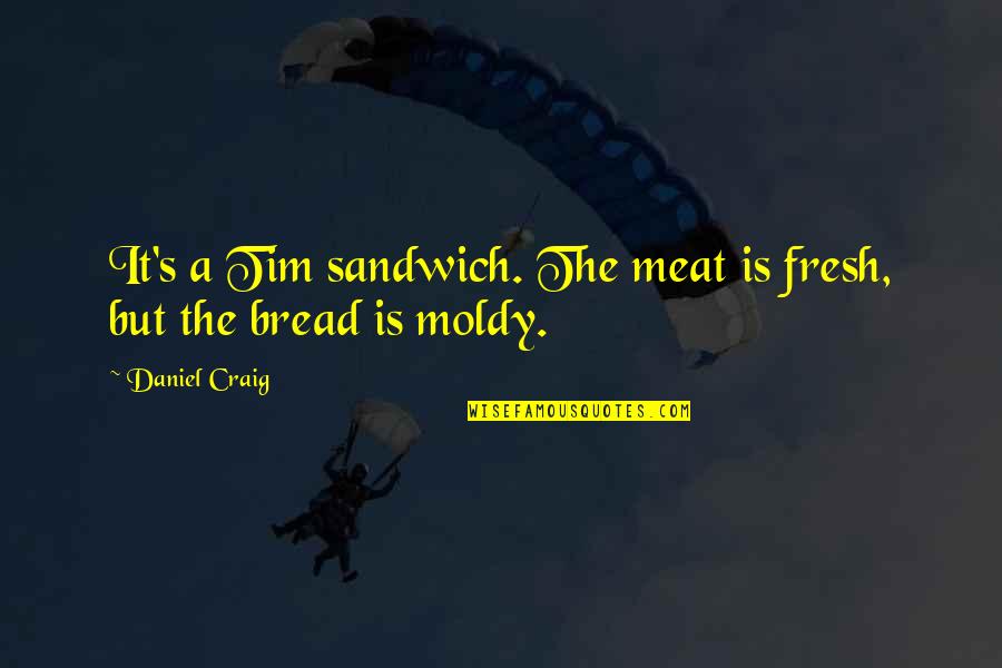 Quotes Rarely Quotes By Daniel Craig: It's a Tim sandwich. The meat is fresh,
