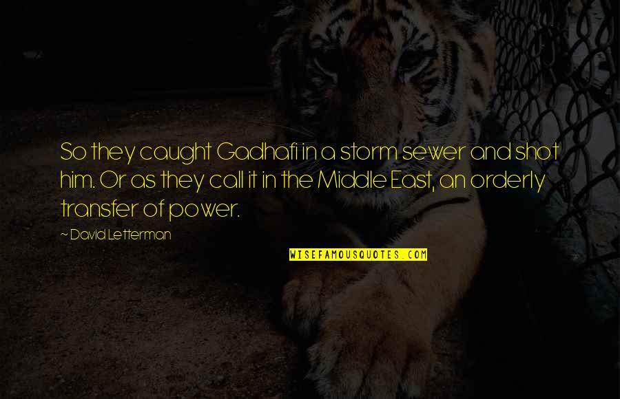 Quotes Reference Apa Quotes By David Letterman: So they caught Gadhafi in a storm sewer Quotes Reference Apa Quotes By David Letterman: So they caught Gadhafi in a storm sewer