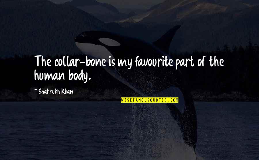 Quotes Refuting Atheism Quotes By Shahrukh Khan: The collar-bone is my favourite part of the