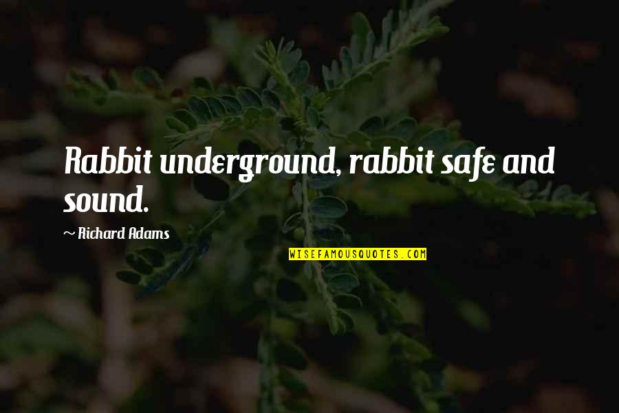 Quotes Regarding Attitude Quotes By Richard Adams: Rabbit underground, rabbit safe and sound. Quotes Regarding Attitude Quotes By Richard Adams: Rabbit underground, rabbit safe and sound.