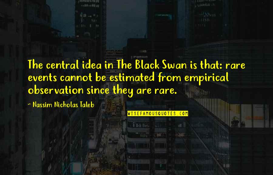 Quotes Relatie Quotes By Nassim Nicholas Taleb: The central idea in The Black Swan is