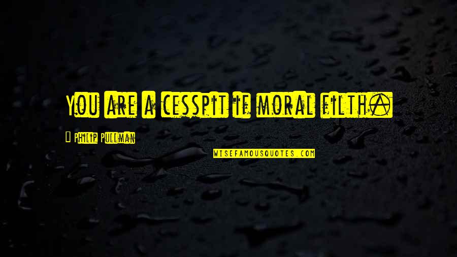 Quotes Rosie Project Quotes By Philip Pullman: You are a cesspit if moral filth. Quotes Rosie Project Quotes By Philip Pullman: You are a cesspit if moral filth.