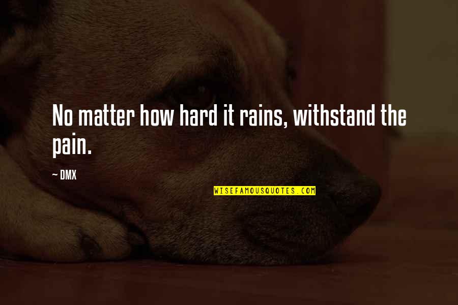 Quotes Solat Subuh Quotes By DMX: No matter how hard it rains, withstand the