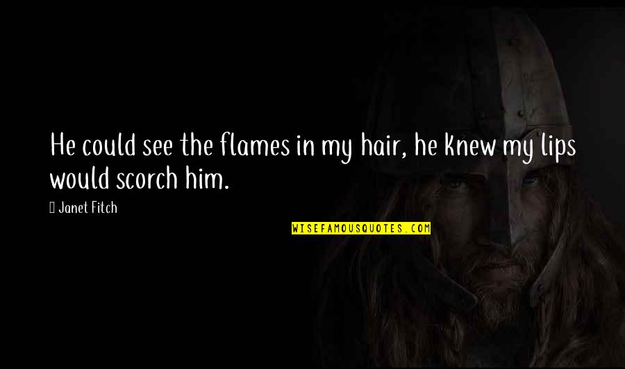 Quotes Spartacus Blood And Sand Quotes By Janet Fitch: He could see the flames in my hair,