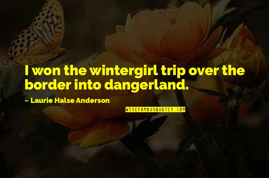 Quotes Synecdoche New York Quotes By Laurie Halse Anderson: I won the wintergirl trip over the border