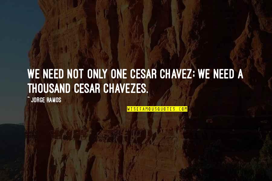 Quotes Synergy Teamwork Quotes By Jorge Ramos: We need not only one Cesar Chavez; we