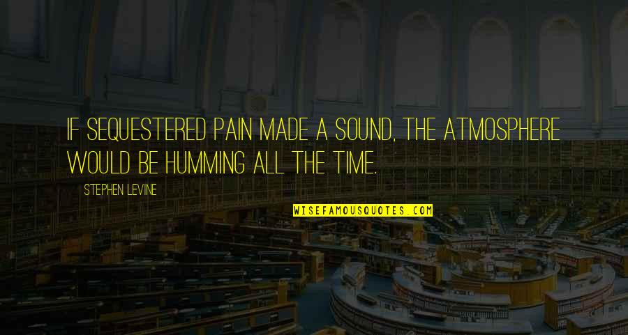 Quotes Tenth Avenue North Quotes By Stephen Levine: If sequestered pain made a sound, the atmosphere