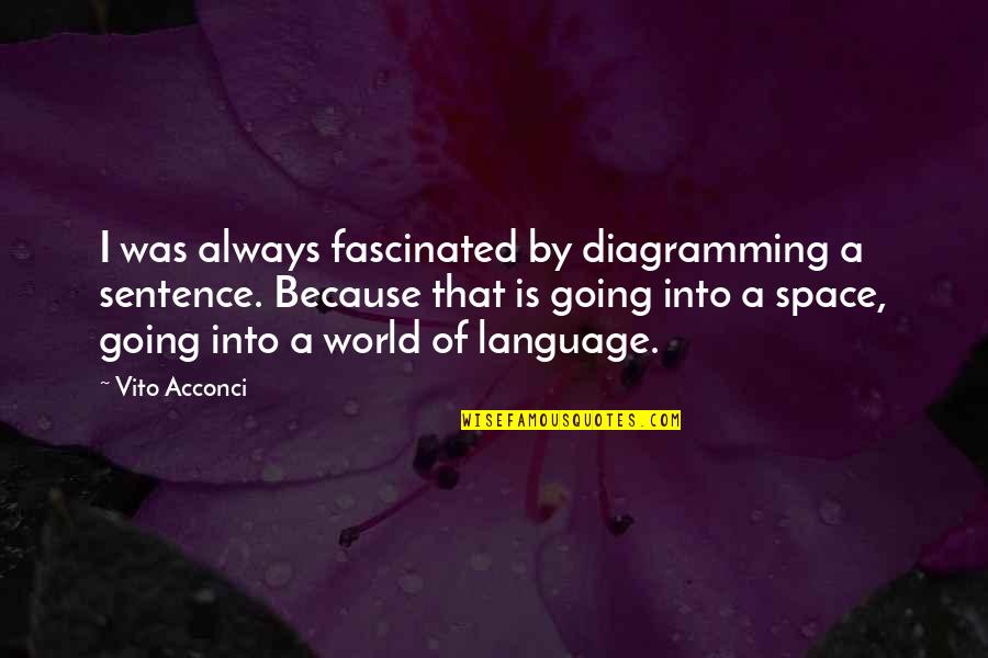 Quotes Throughout History Quotes By Vito Acconci: I was always fascinated by diagramming a sentence.