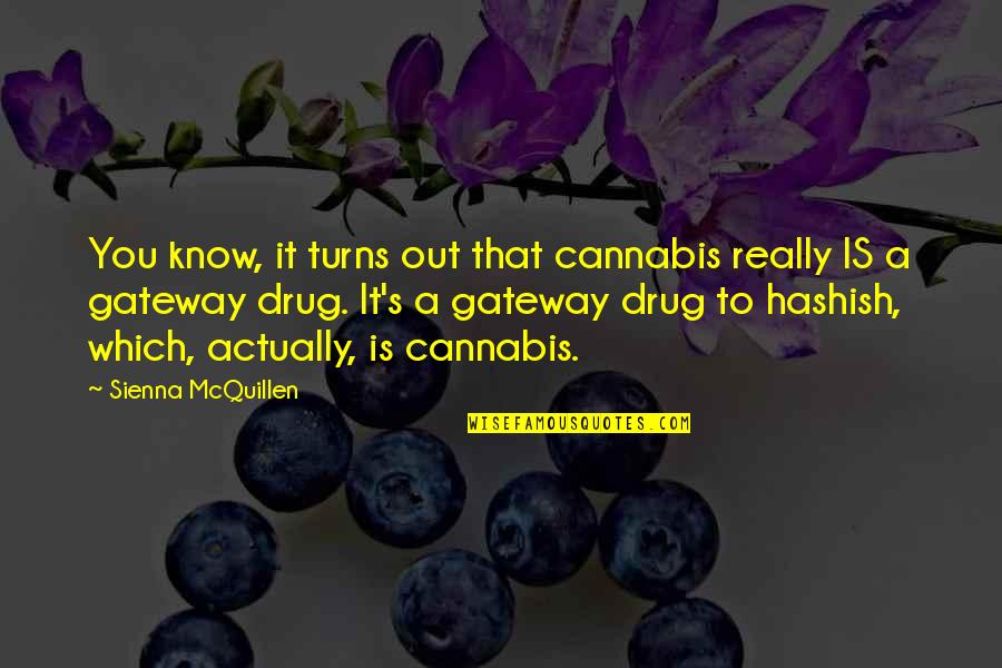 Quotes To Ponder About Work Quotes By Sienna McQuillen: You know, it turns out that cannabis really