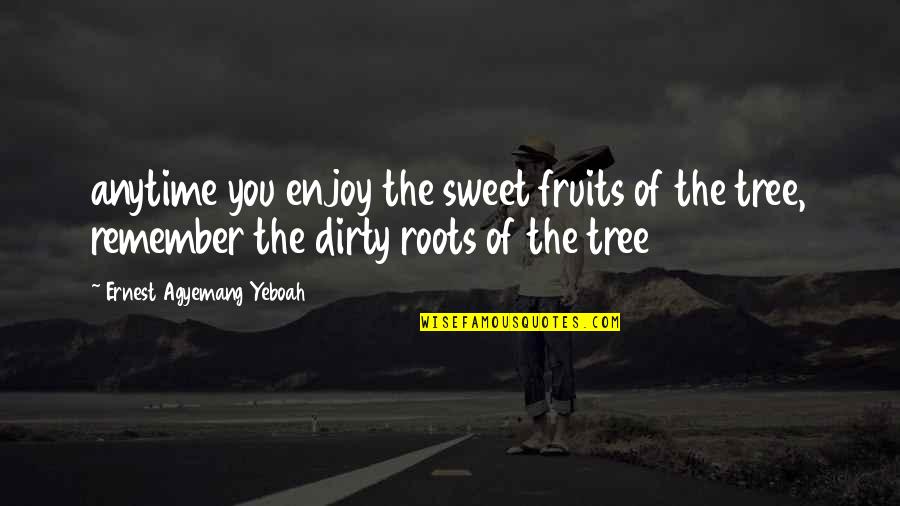 Quotes To Remember Quotes By Ernest Agyemang Yeboah: anytime you enjoy the sweet fruits of the