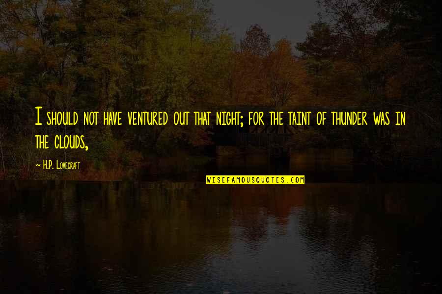 Quotes Twenty Years From Now Quotes By H.P. Lovecraft: I should not have ventured out that night; Quotes Twenty Years From Now Quotes By H.P. Lovecraft: I should not have ventured out that night;