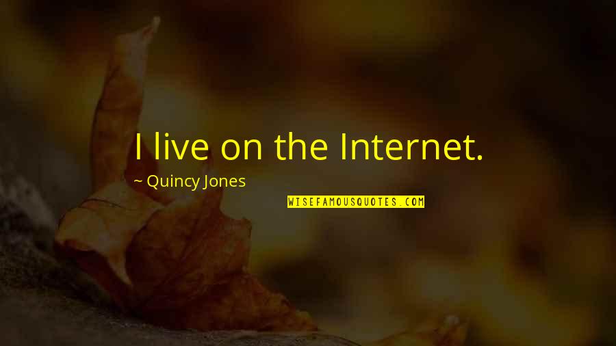 Quotes Vinyl Wall Stickers Quotes By Quincy Jones: I live on the Internet.