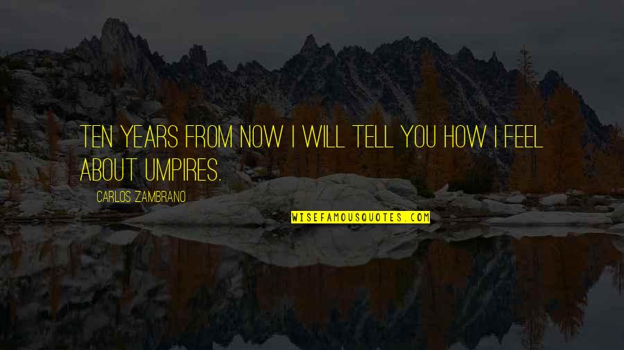 Quotes Waktu Aku Sama Mika Quotes By Carlos Zambrano: Ten years from now I will tell you